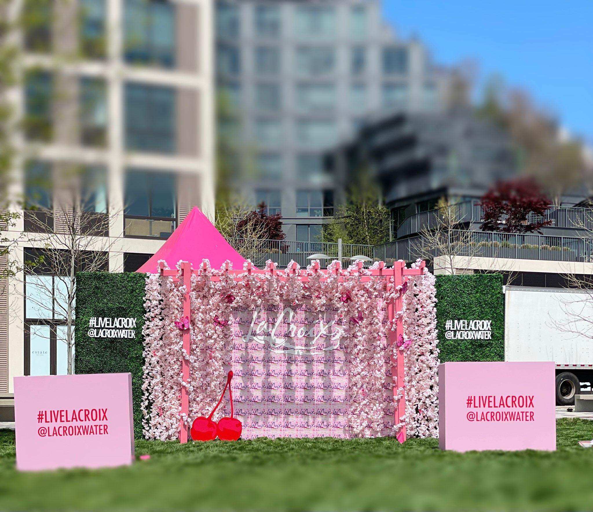 LaCroix Water pop-up brand activation with custom fabricated environment LaCroix Water pop-up brand activation with custom fabricated environment