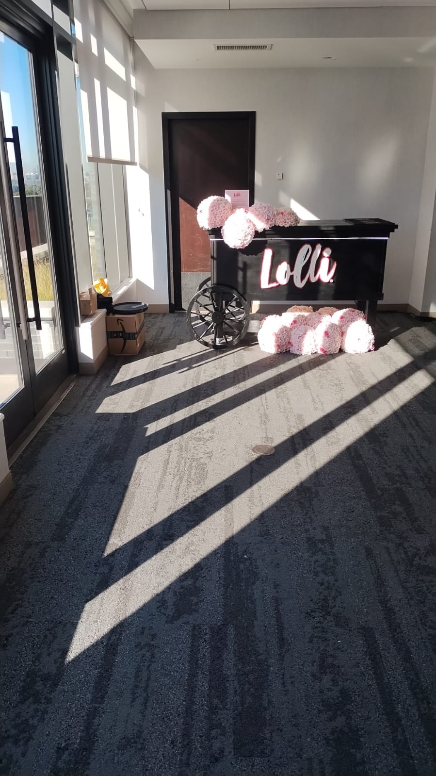 Illuminated Lolli branding within the activation