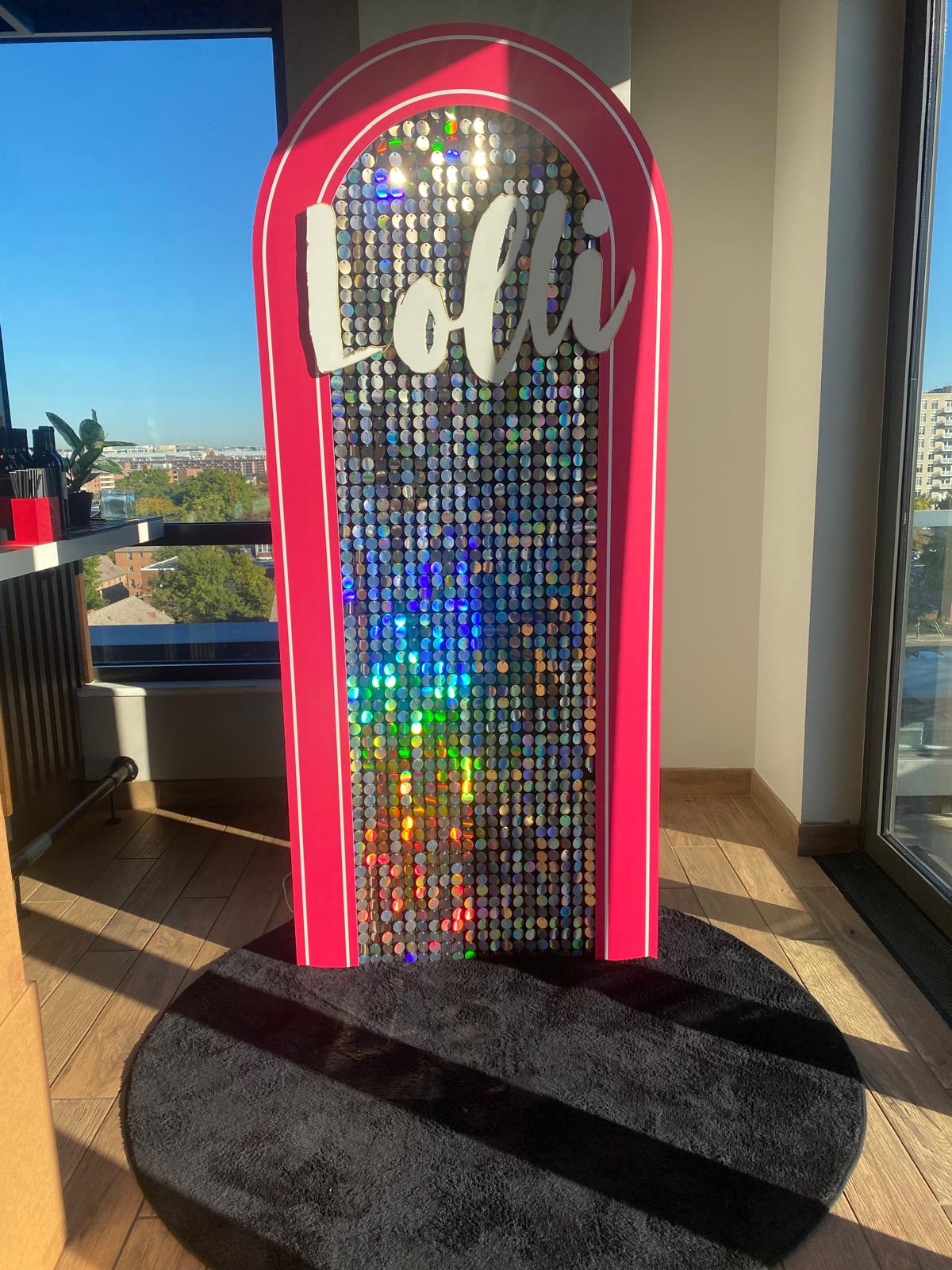 Completed Lolli Wines pop-up environment