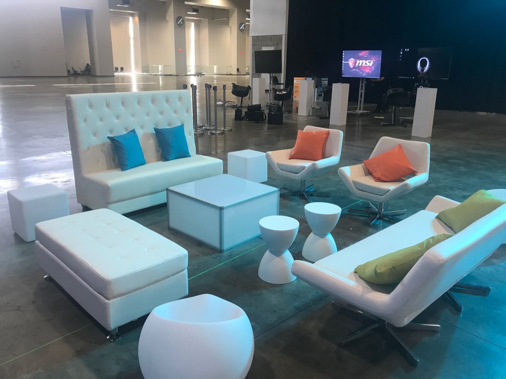 Curated furnishings and brand moments