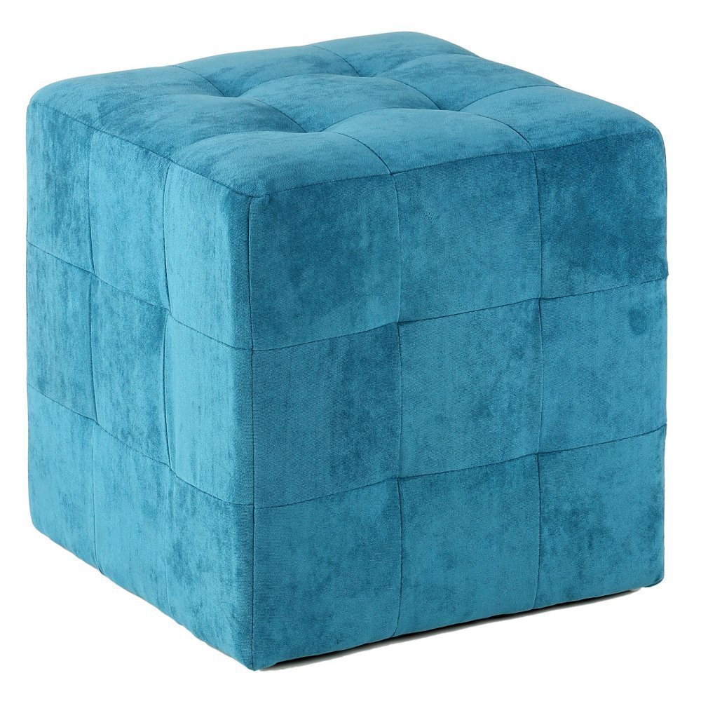 Braque Tufted Cube – Ocean Blue