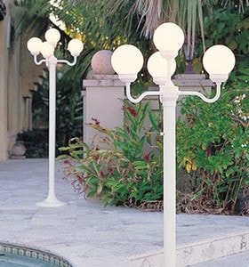 Four Globe Lamp Post