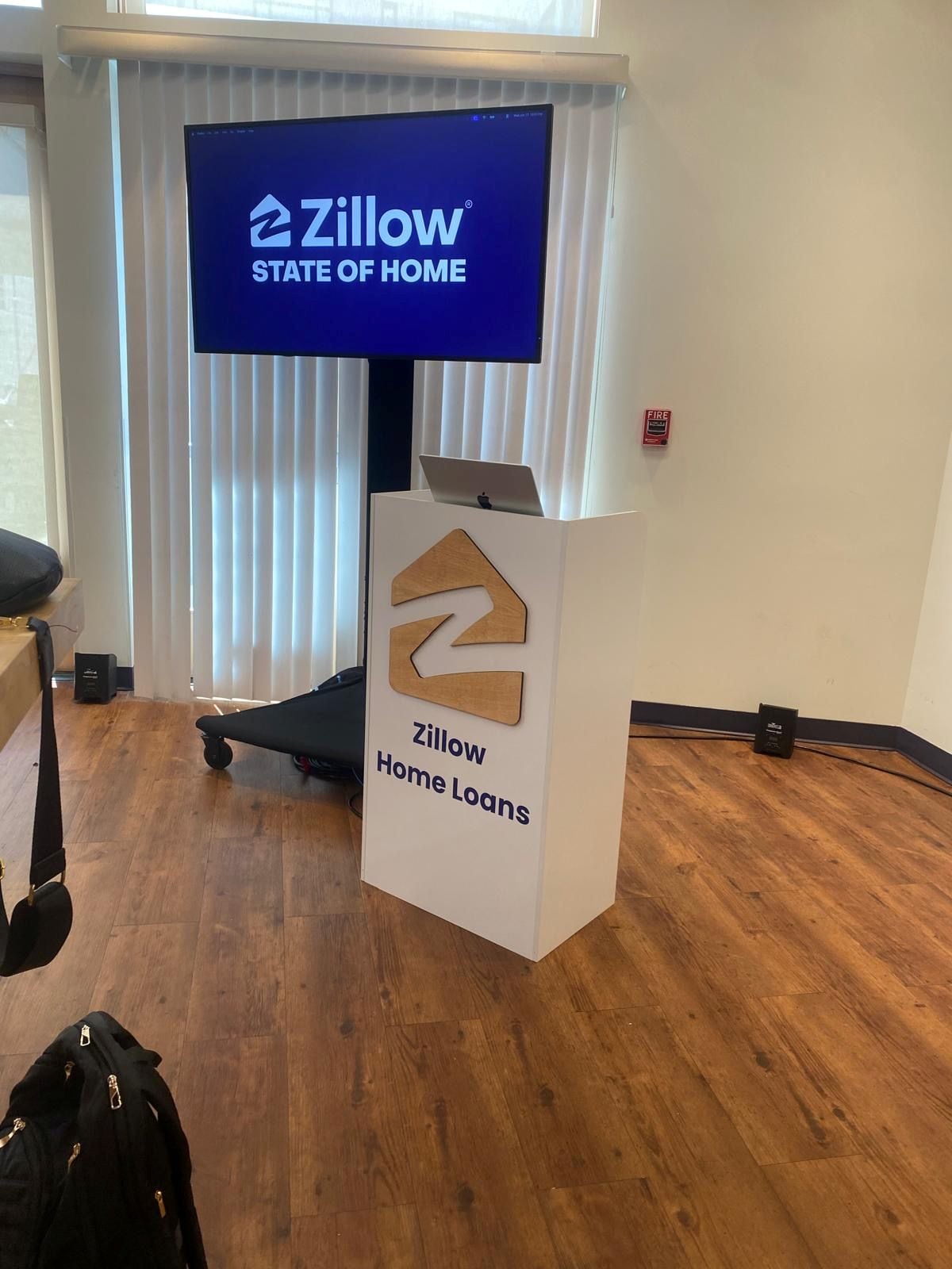 Home Loans podium display within Zillow experiential installation Home Loans podium display within Zillow experiential installation