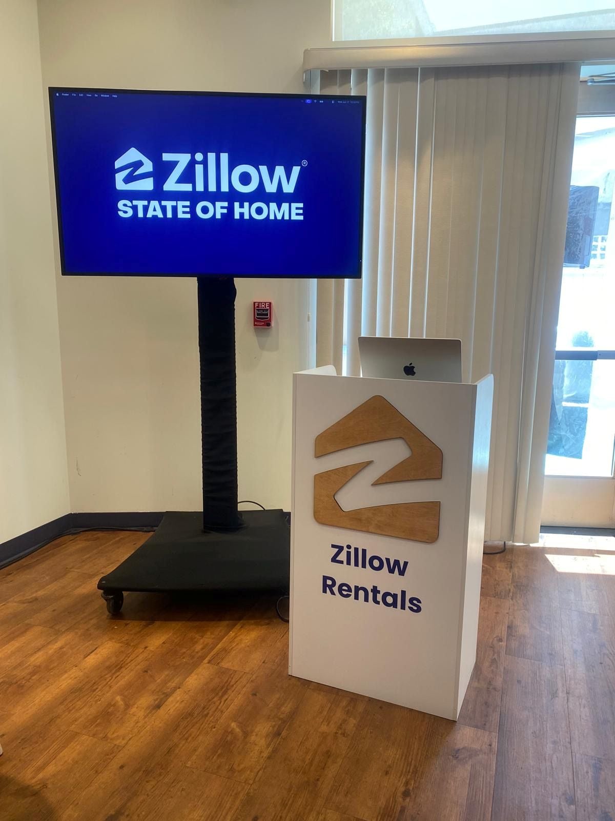 Zillow Rentals podium display at State of Home brand activation Zillow Rentals podium display at State of Home brand activation